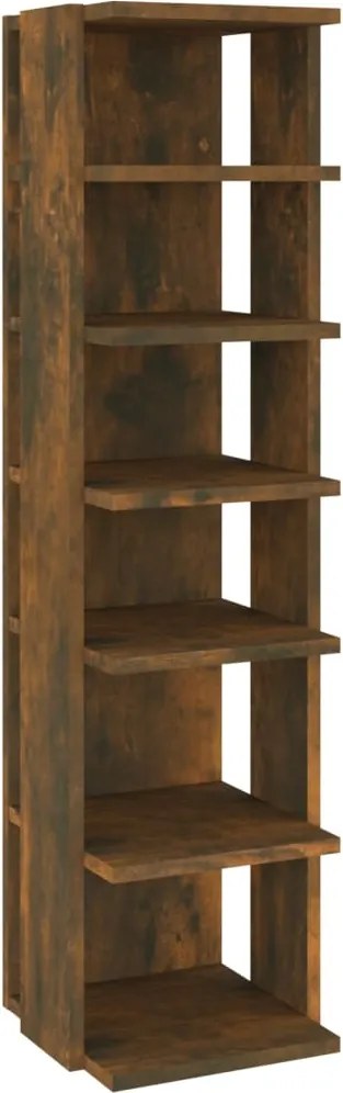 vidaXL Suport pantofi, stejar fumuriu, 27,5x27x102 cm, lemn prelucrat