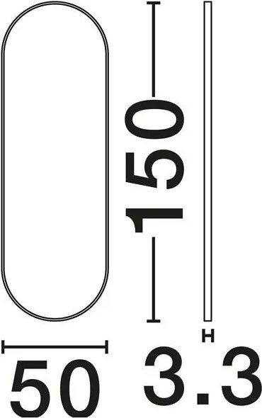 Oglinda de perete decorativa VANTE 50x150cm