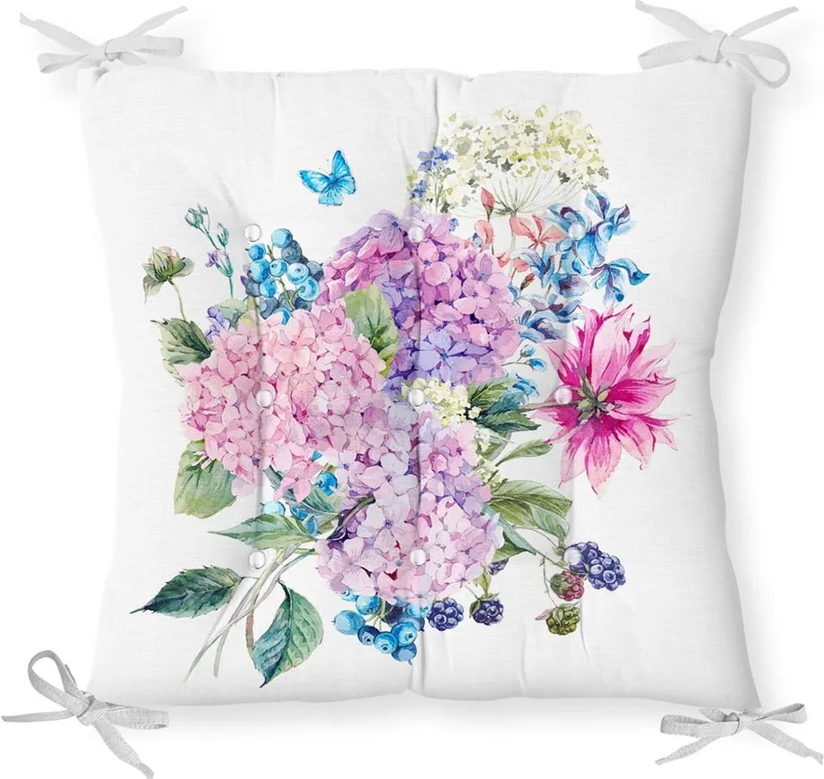 Pernă pentru scaun cu amestec de bumbac Minimalist Cushion Covers Bouquet, 40 x 40 cm