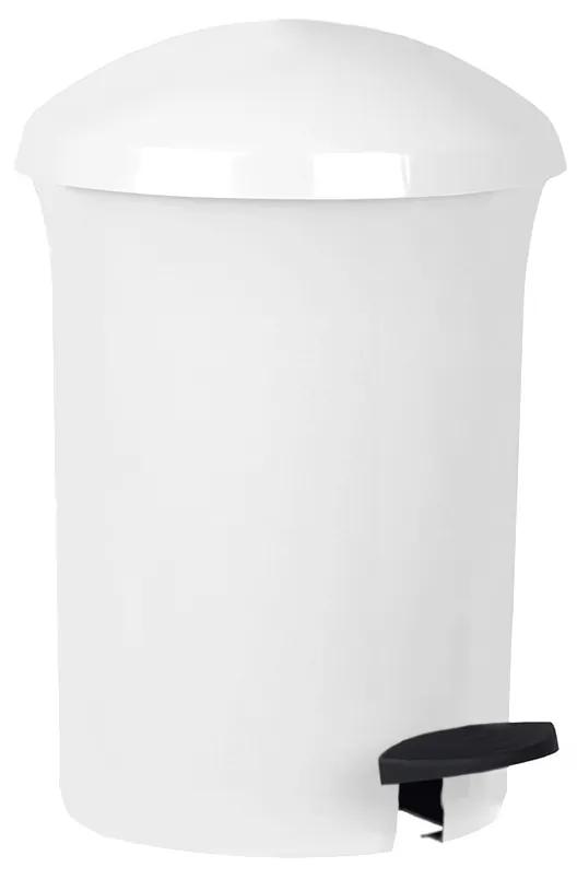 Coș de gunoi Dust Bin, cu pedală, 8,1 l, alb