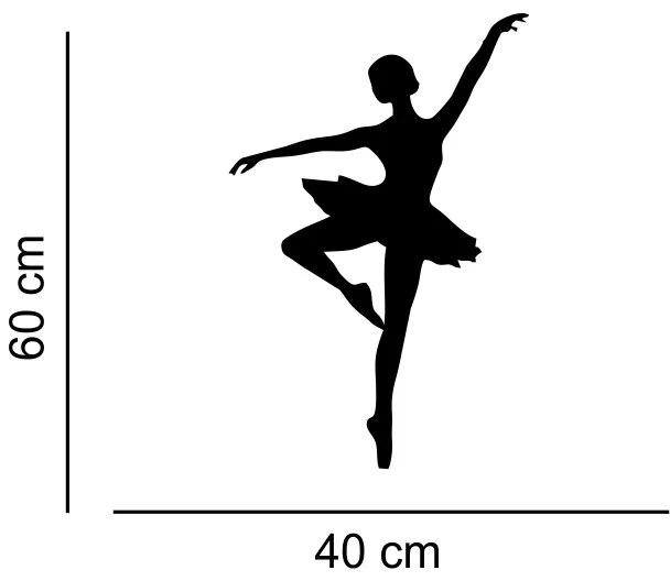Sticker perete Silueta balerina 2