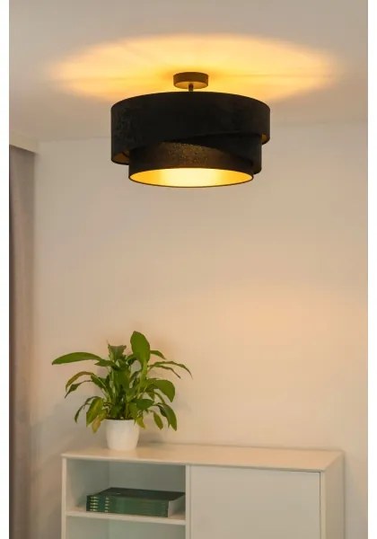 Lustră aplicată Duolla KOBO 1xE27/15W/230V d. 45 cm negru