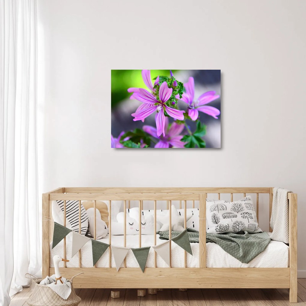 Tablou pe sticlă cu floarea detailat (70x50 cm)