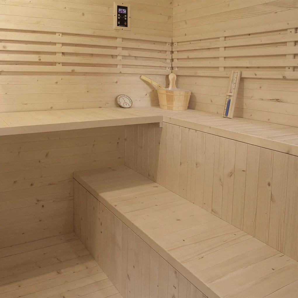 Vonkajšia sauna Eldur s 8 kW ohrievačom & príslušenstvom
