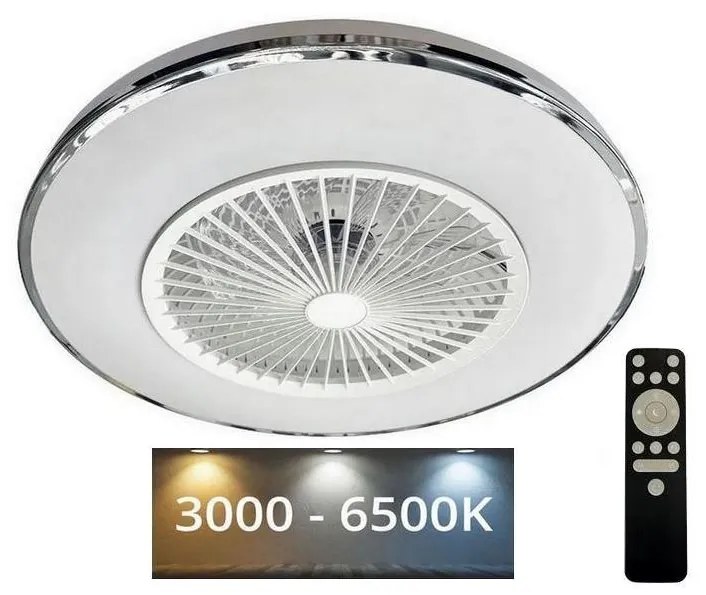 Plafonieră LED cu ventilator OPAL LED/72W/230V + telecomandă