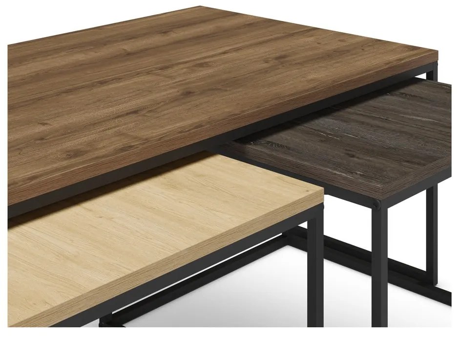 Măsuțe de cafea în culoare naturală 3 buc. 60x110 cm Camelia – Marckeric