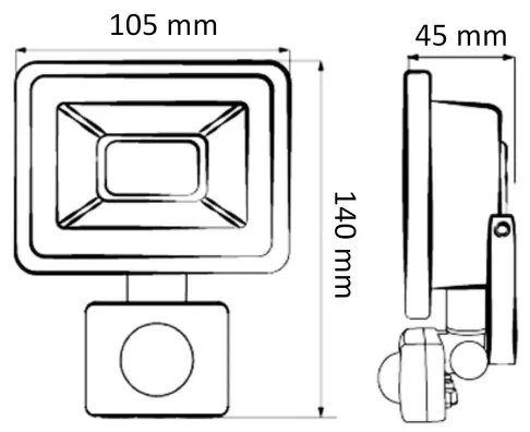 Proiector LED cu senzor LED/20W/230V IP65