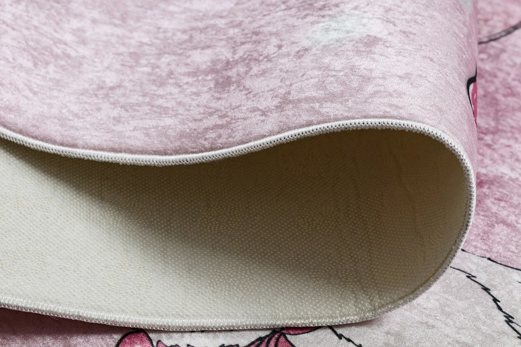 BAMBINO 2185 covor lavabil Balerina, pisicuta pentru copii anti-alunecare roz - SECUNDAR-COTATI PRODUSUL