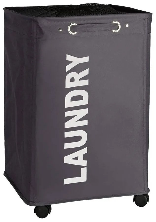 Cos de rufe Wenko Quadro, 4 roti, 79 L, Negru