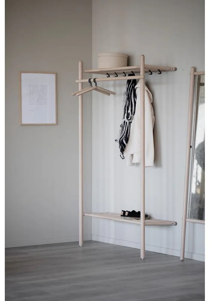 Set pentru hol în culoare naturală din lemn masiv de stejar Milford - Rowico