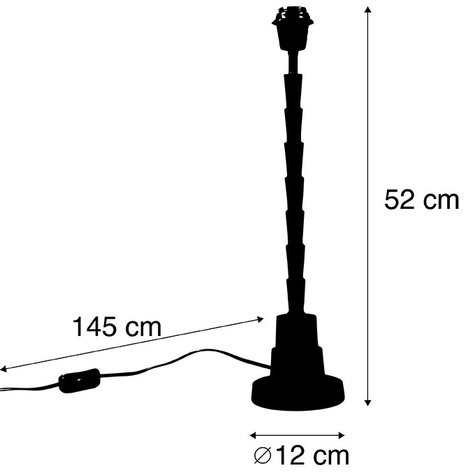 Lampă de masă Art Deco bronz fără abajur - Pisos