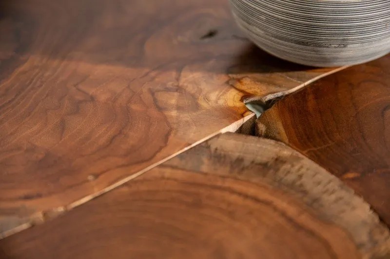 Masuta design industrial Mosaik 70cm Teak