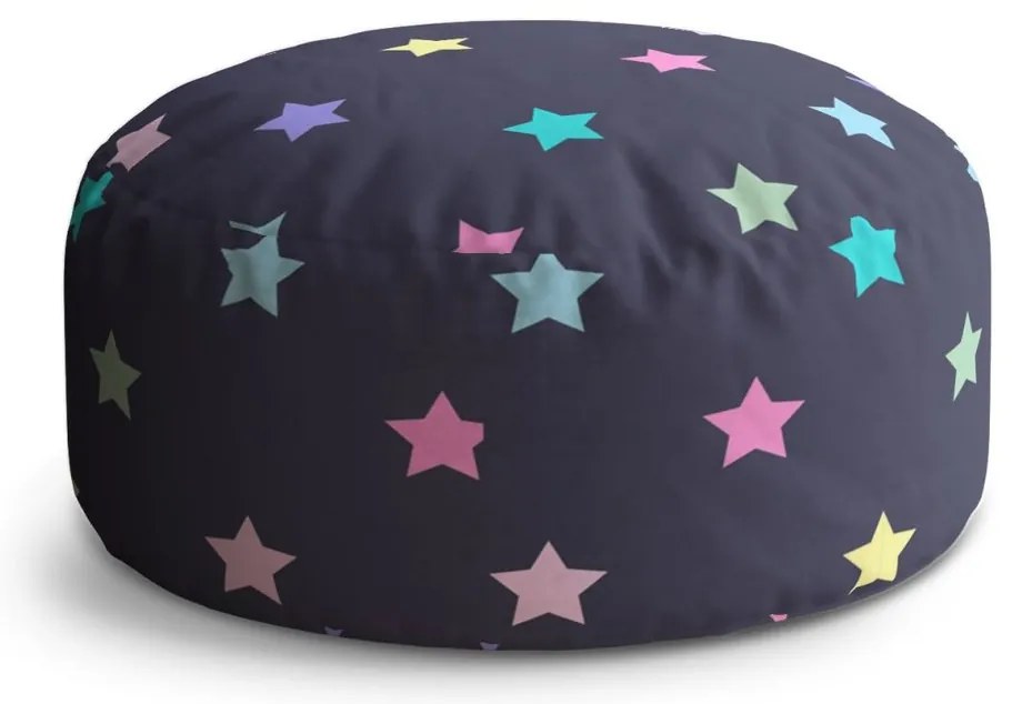 Taburet Circle stele pe albastru, colorat