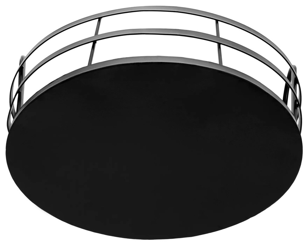 Coş pentru lemne, negru, metal, BRUT