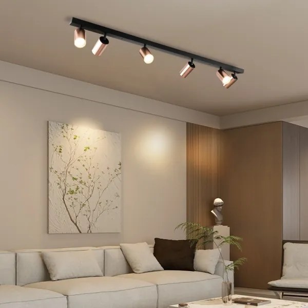 Immax 08305L - Plafonieră PUNTO 6xGU10/9W/230V roz auriu