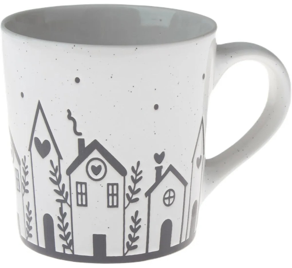 Cană ceramică Căsuțe I, 470 ml