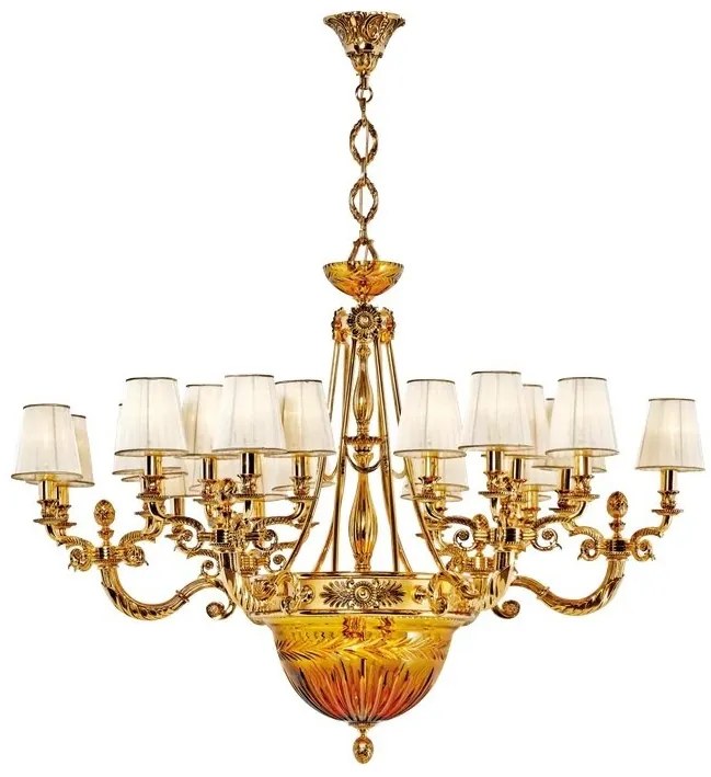 Candelabru XXL clasic LUX realizat manual Amber