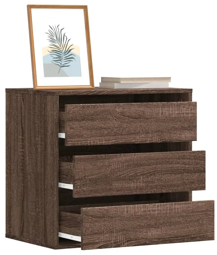 vidaXL Dulap colț cu sertare stejar maro 60x41x58 cm lemn prelucrat
