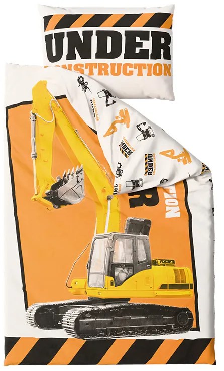 Lenjerie de pat din bumbac luminiscente BAGR portocalie Dimensiune lenjerie de pat: 70 x 90 cm | 140 x 200 cm