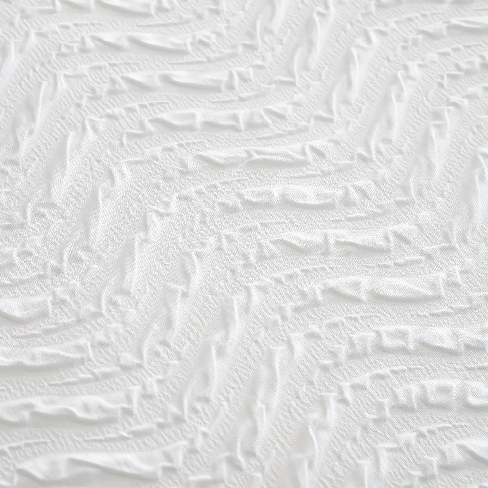 Lenjerie de pat albă din țesătură crep pentru pat de o persoană 135x200 cm Heatset Wave – Catherine Lansfield