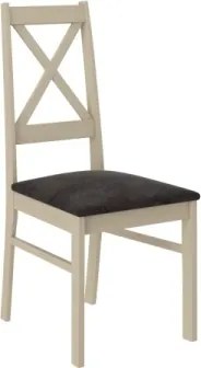 Scaun tapitat, din lemn, K67, ADRK Furniture (Culoare: Nuc inchis)