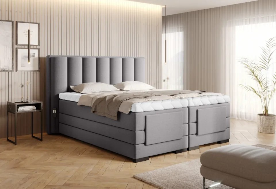 Pat electric ajustabil, 180x200 cm, Veros 181, Eltap (Culoare: Gri - Velvetmat 4)