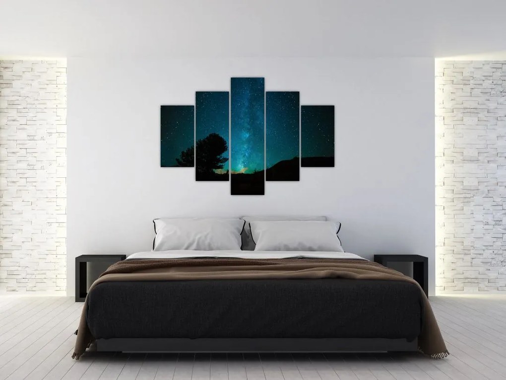 Tablou cu cerul nocturn și stele (150x105 cm)
