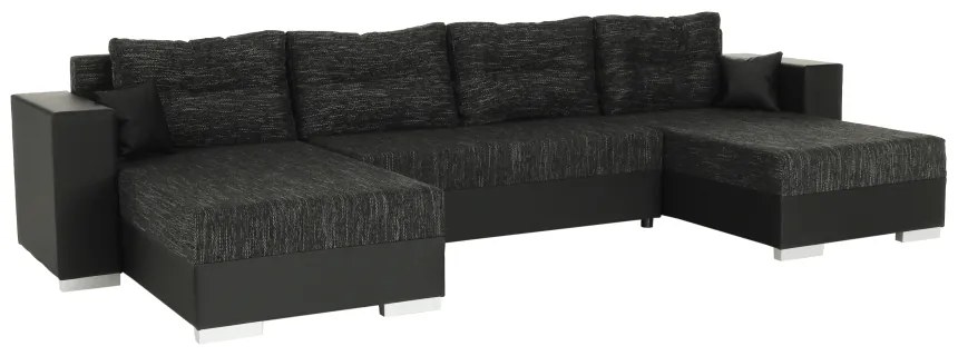 Zondo Colțar în formă de U Esa (negru + negru șuvițat). 1016591