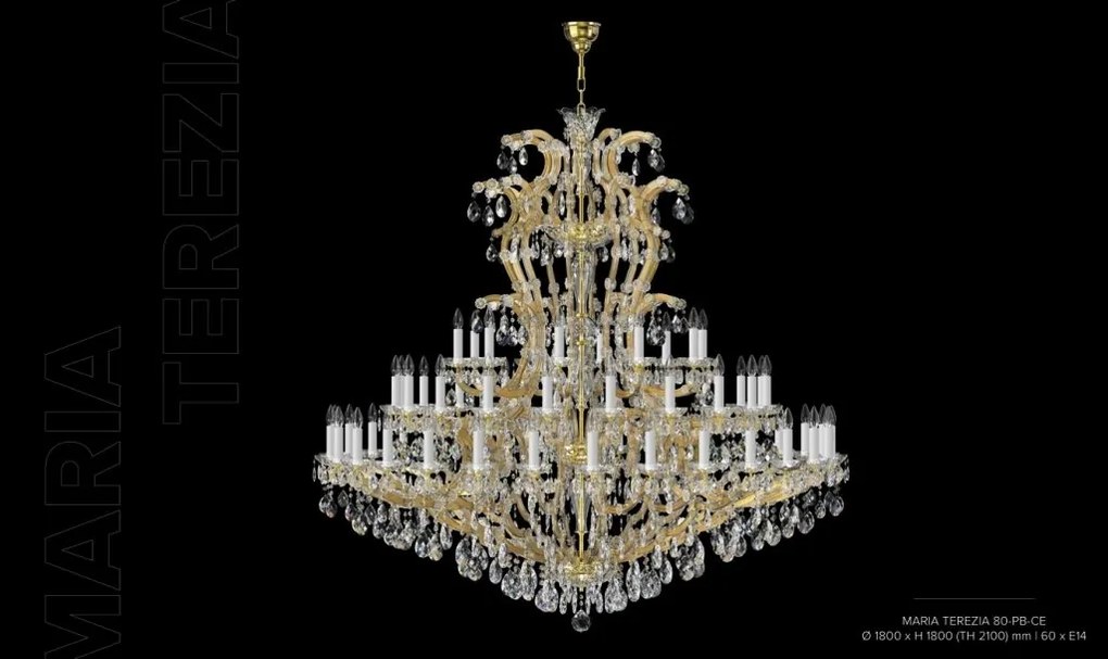 Candelabru Cristal Bohemia Exclusive 60 brate MARIA TEREZIA 80