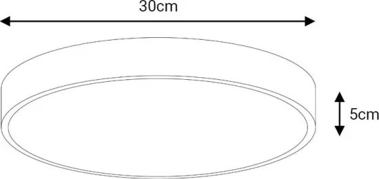 Plafonieră LED FELIZ LED/30W/230V 4000K d. 30 cm negru