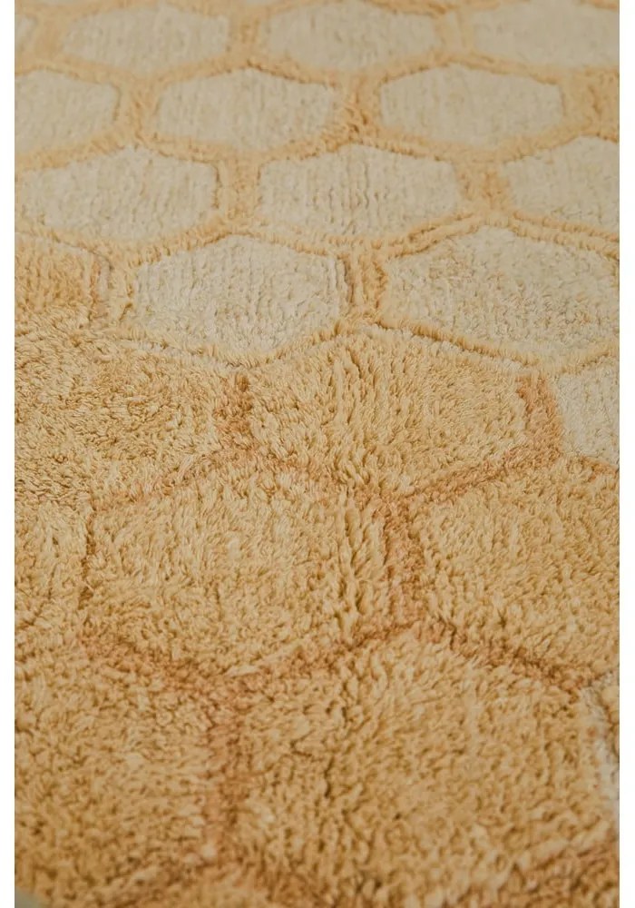 Covor galben ocru lavabil/țesut manual din bumbac 140x200 cm Sweet Honey – Lorena Canals