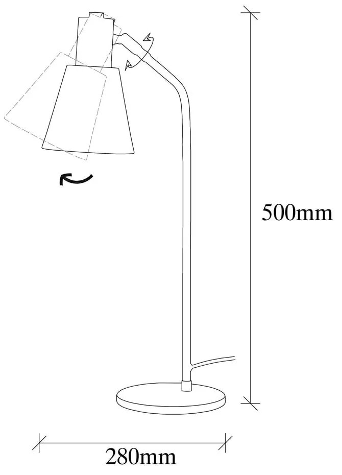 Veioză în culoarea bronz cu abajur din metal (înălțime 50 cm) Sivani – Opviq lights