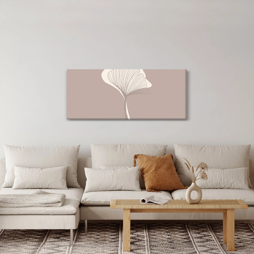 Tablou - Frunze bej N⁰3 (120x50 cm)