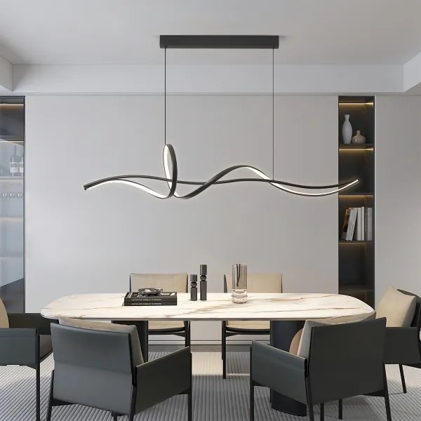 BRILAGI - Lustră LED cu funcție de dimare, suspendată pe cablu SIGNATURE LED/55W/230V 120x23 cm neagră + telecomandă