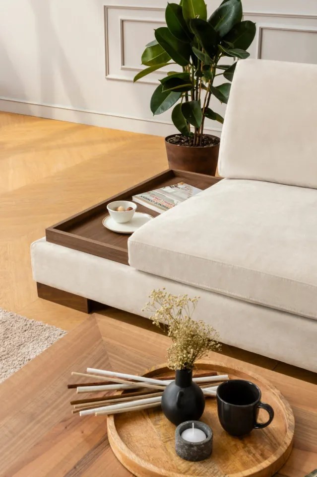 Coltar Tulip Corner Right Without Pouf, Bej