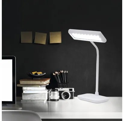 Lampa de birou cu LED integrat Briloner 7,5W 800 lumeni, alba