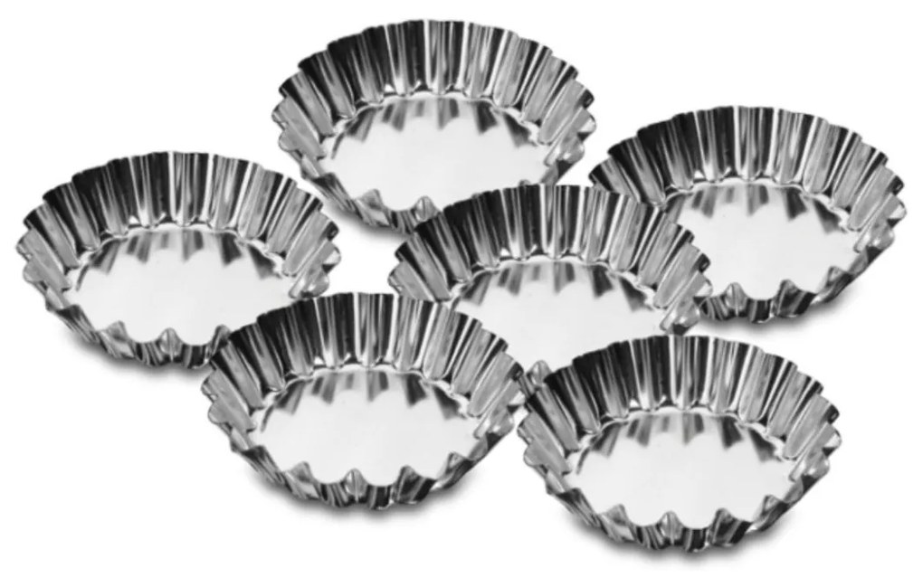 Set forma prajituri individuale, 6 piese, 9cm, SNB