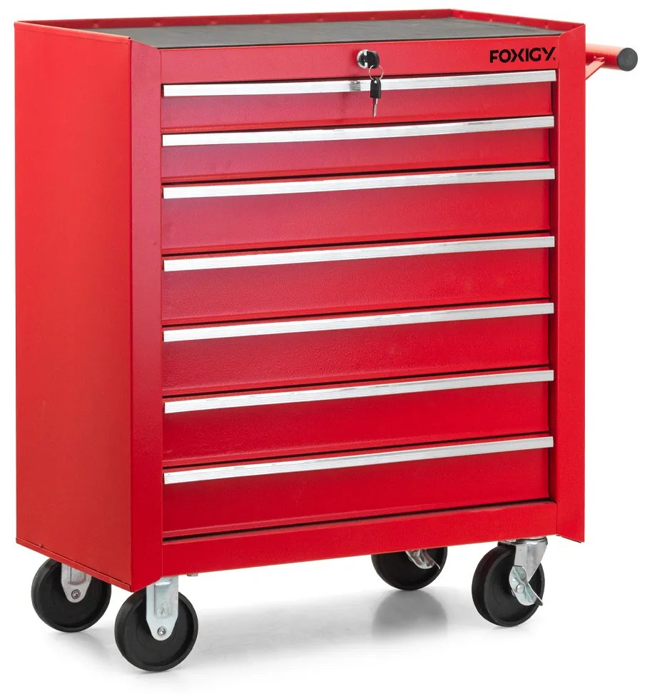 Cărcucior de atelier Foxigy, 7 sertare, fără scule