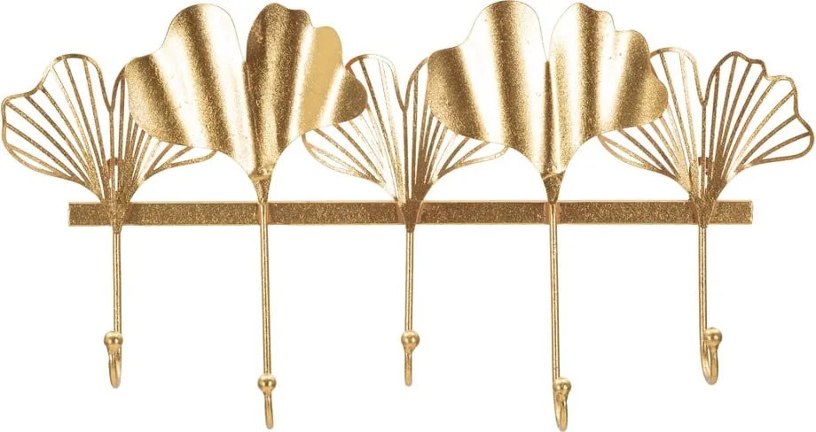 Cuier de perete din metal de culoare aurie Leaves - Mauro Ferretti