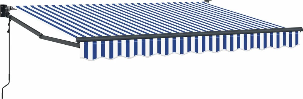 vidaXL Cort electric retractabil Albastru și Alb 2,5 x 2 m