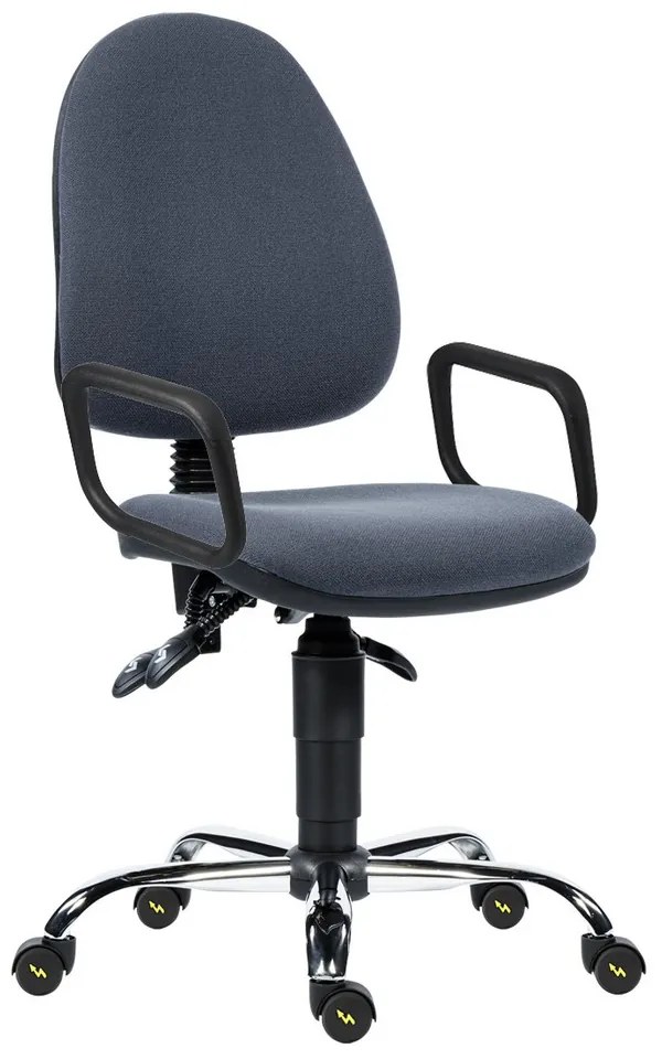 Scaun de lucru Panther Antistatic cu cotiere, gri