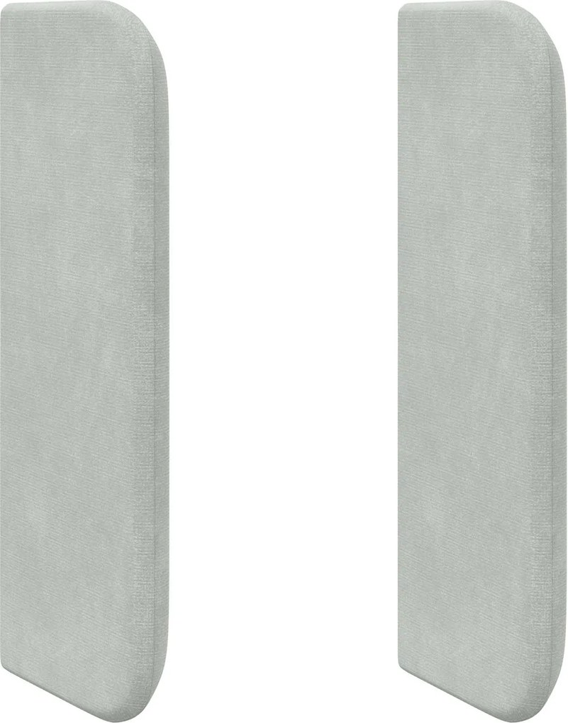 vidaXL Ureche pentru Tăblie Gri deschis 40,5 x 40,5 x 4 cm Catifea