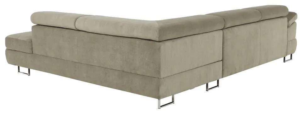 Colţar, model D, material melir gri deschis, BUTON P