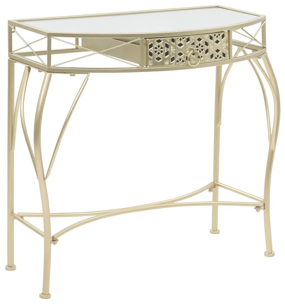 245936 vidaXL Masă laterală stil franțuzesc, auriu, 82 x 39 x 76 cm, metal