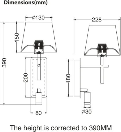 Zuma Line W4106-2AB+WH-LED Lampă de perete LUNA 1xE27/40W/230V + LED/2,5W alamă/alb