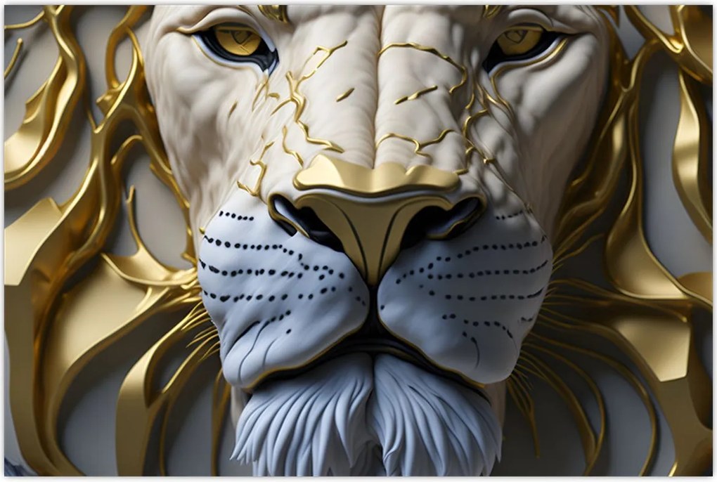 Tablou - Cap de Leu (90x60 cm)