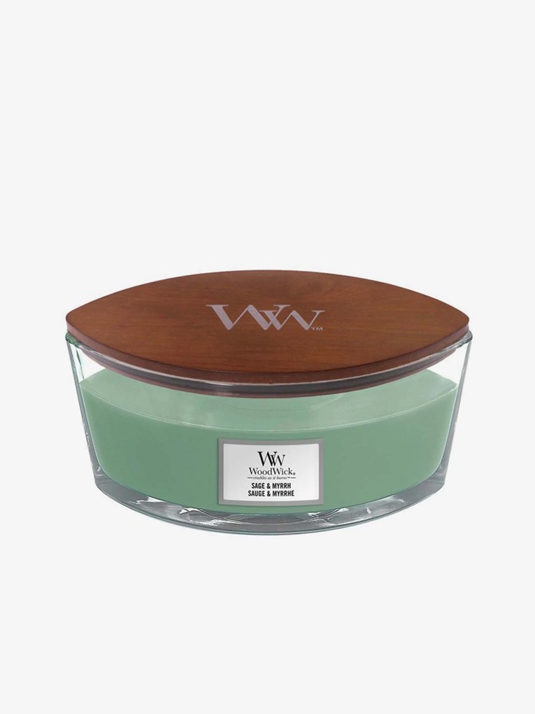 WoodWick verzi parfumata lumanare Sage & Myrth barca