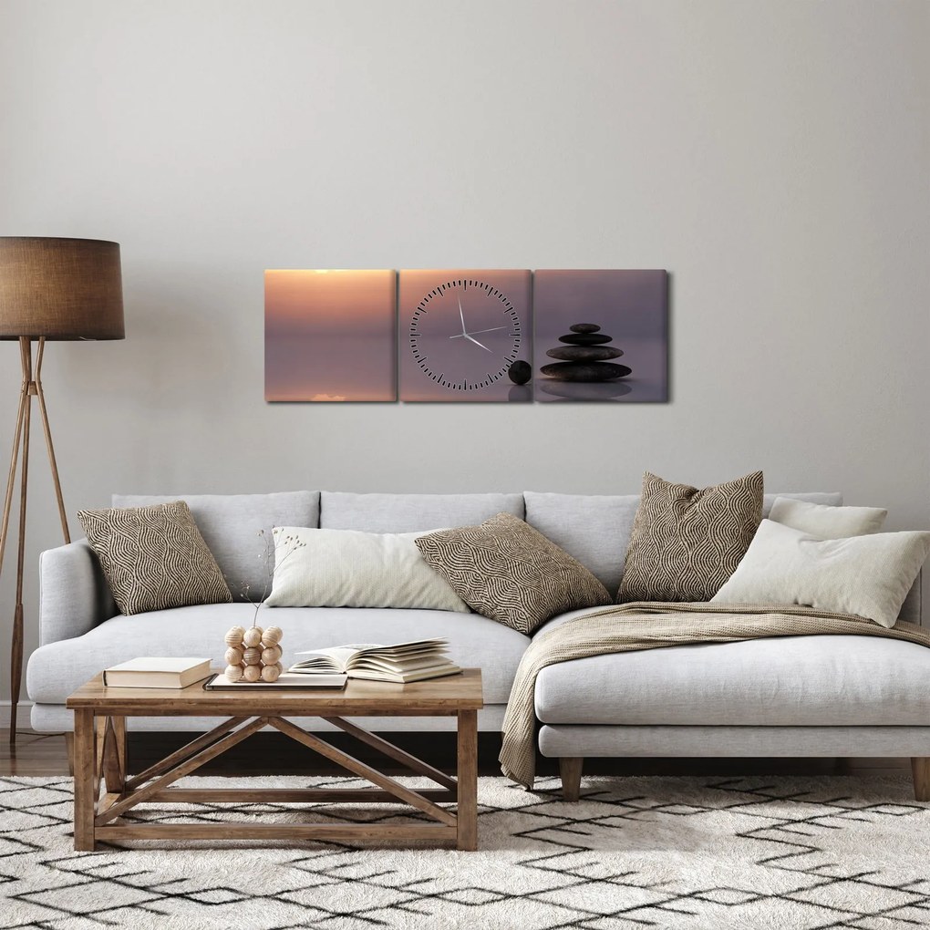 Tablou - Echilibru (cu ceas) (90x30 cm)
