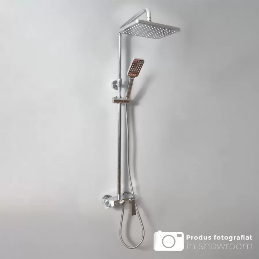 Coloană de Duș Crom Model DM6720 – Design Simplu și Funcțional pentru O Experiență Deosebită