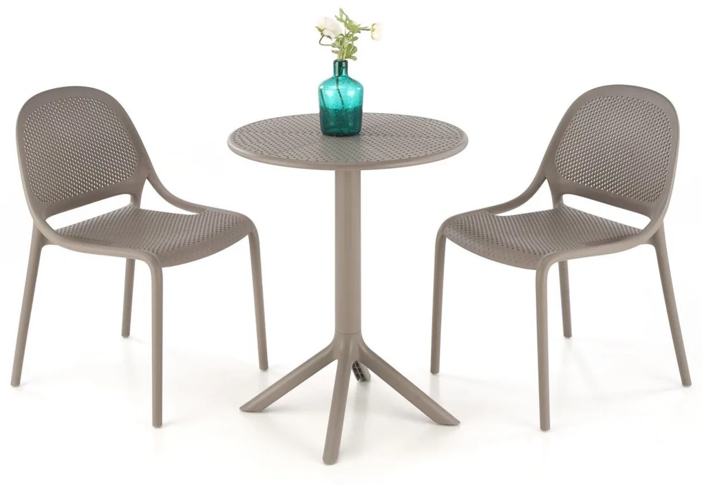 Masa rotunda Calvo khaki ø60/h72 cm